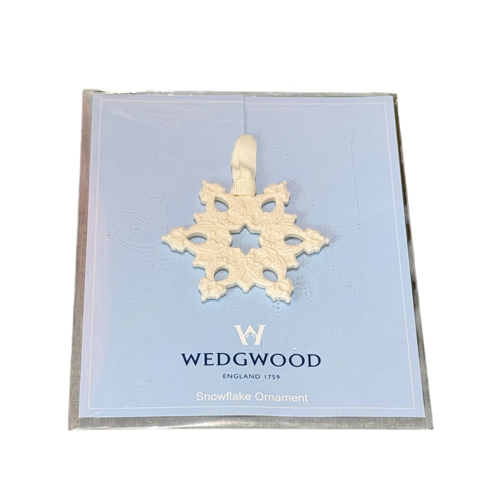 Wedgwood Snowflake Ornament White Holiday Christmas Decoration OG88 Made in USA